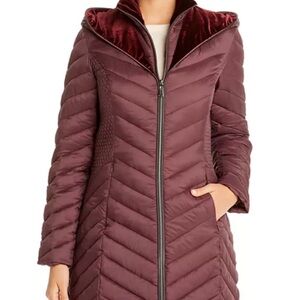 Laundry By Shelli Segal Maroon Puffer Jacket